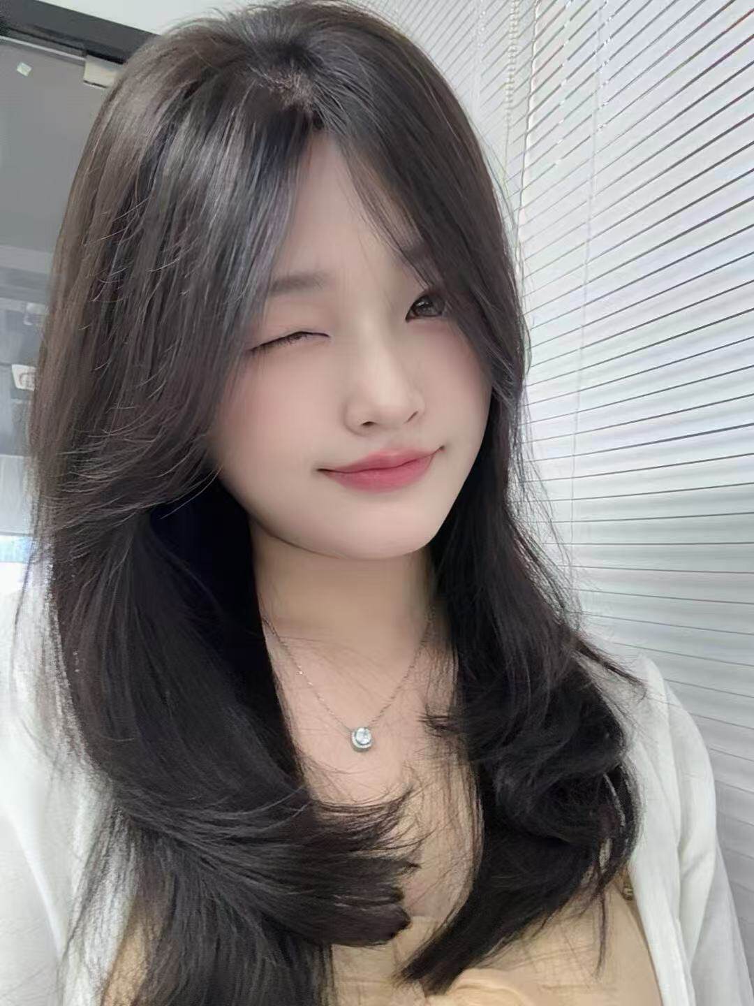 唯俏真人发丝全头套假发 层次感偏分锁骨发设计 随意分缝自然逼真