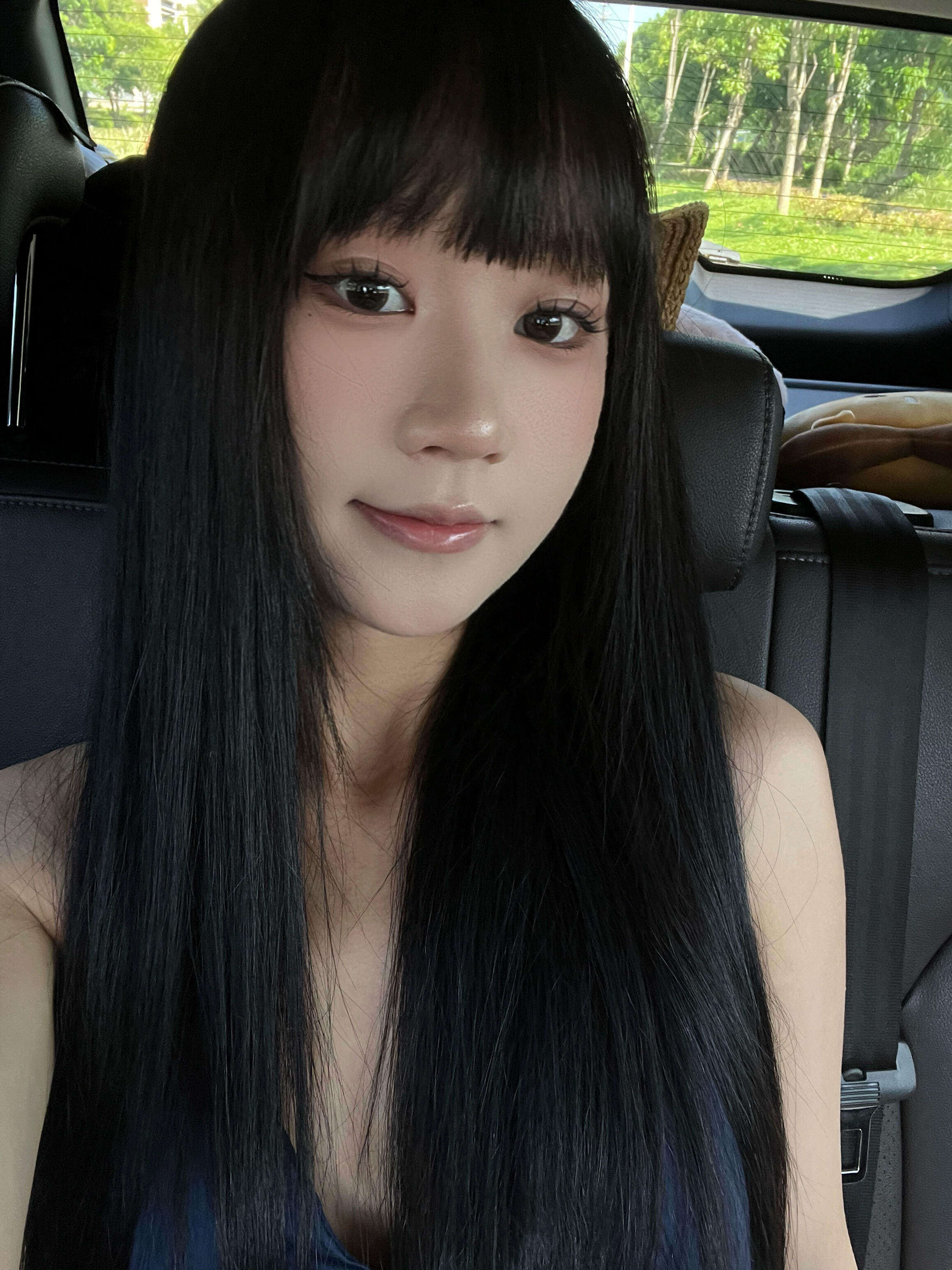 真我黑长直漫画齐刘海假发套 全真发整顶设计 自然隐形无痕贴合 长发飘逸顺滑
