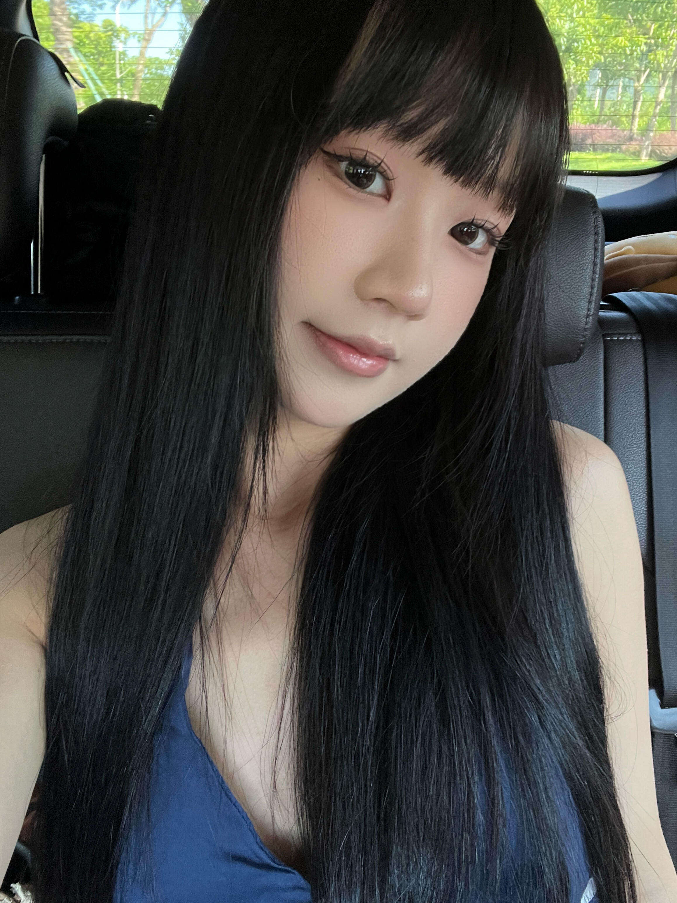 真我黑长直漫画齐刘海假发套 全真发整顶设计 自然隐形无痕贴合 长发飘逸顺滑