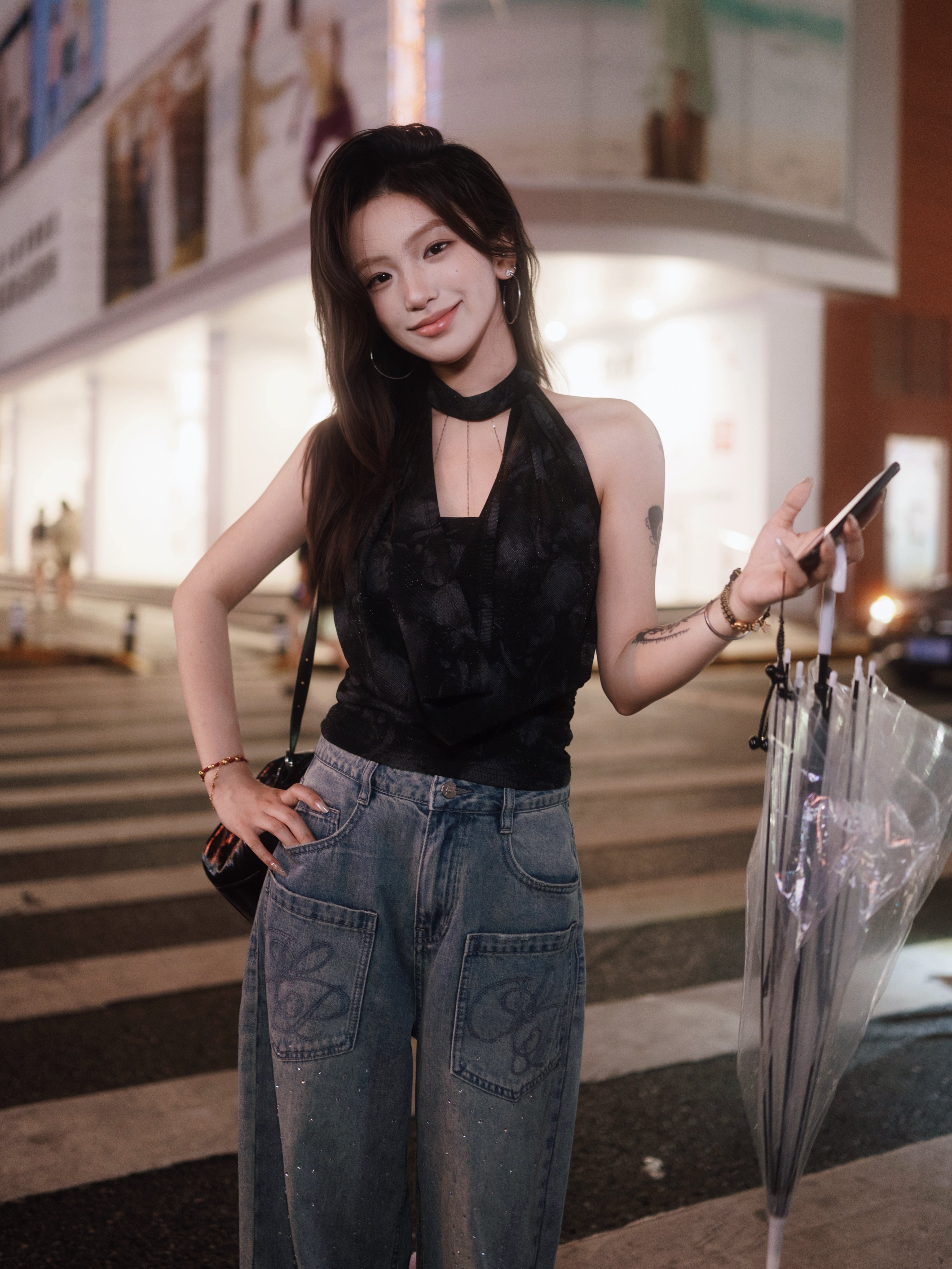 VIAPITTI夏季爆款链条荡领挂脖背心 收腰修身显瘦百搭 辣妹风与设计感并存