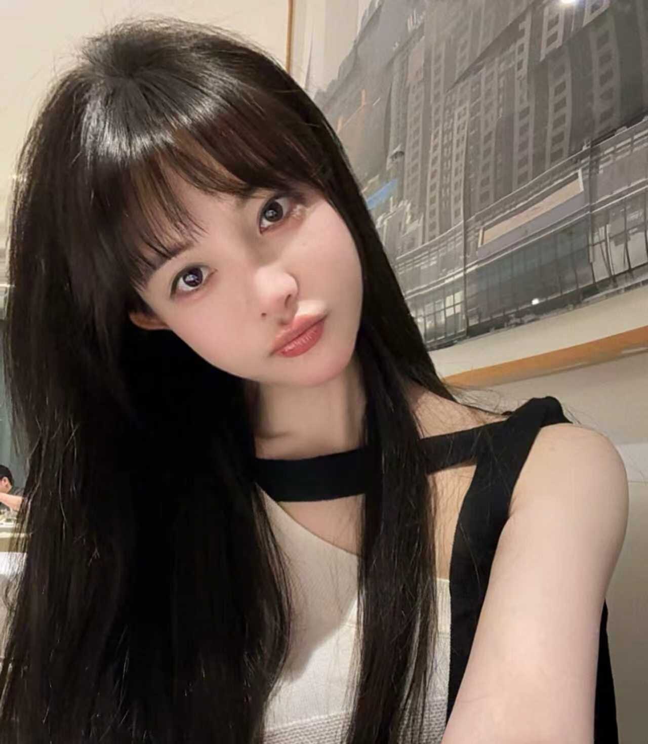 真我黑长直漫画齐刘海假发套 全真发整顶设计 自然隐形无痕贴合 长发飘逸顺滑