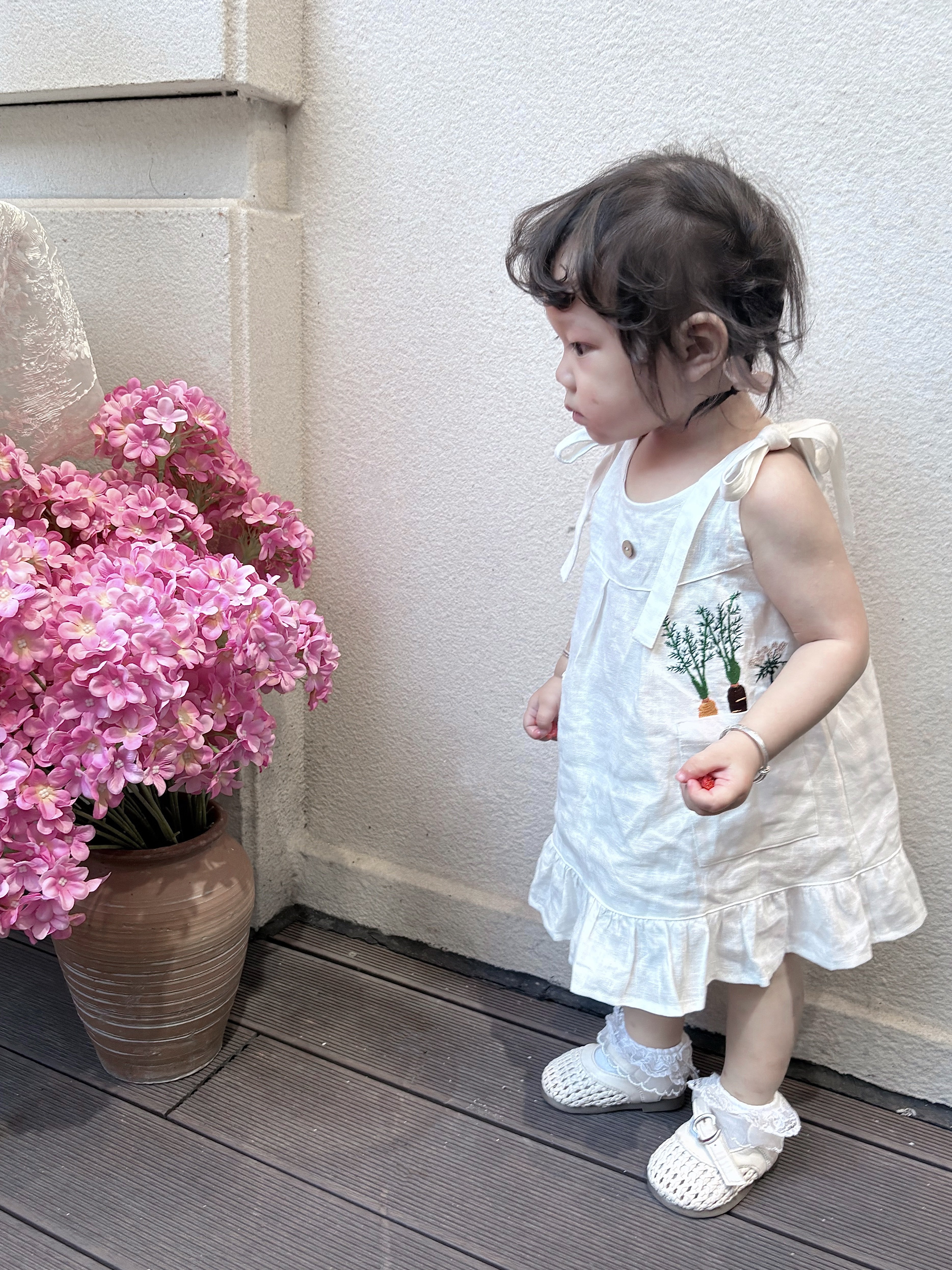 Customer photo for White Single-Layer (Machine Embroidery), 80cm