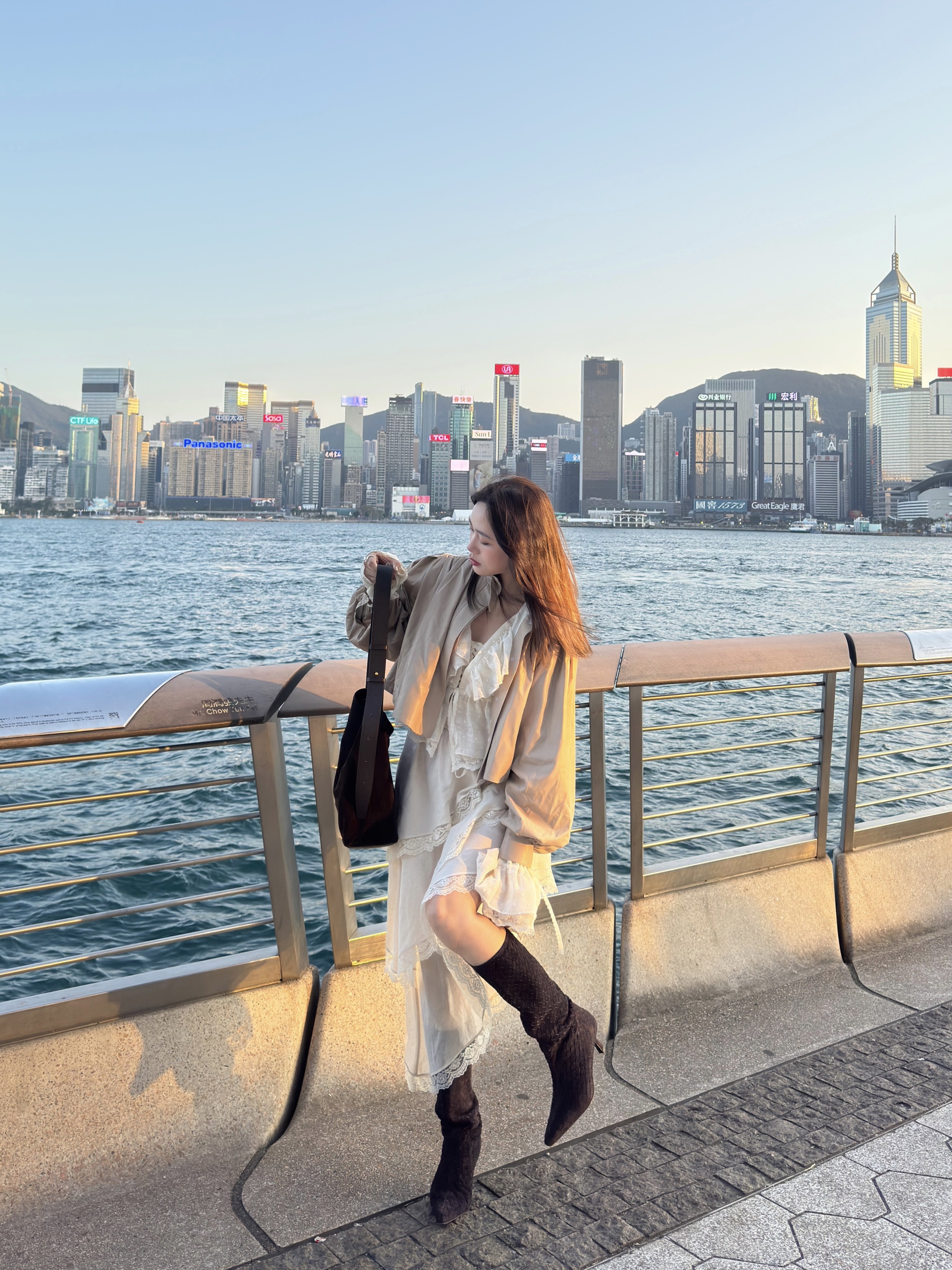 Le' Murmure冬季时尚羊反绒长筒靴堆堆设计慵懒随性 高跟拉长腿部比例