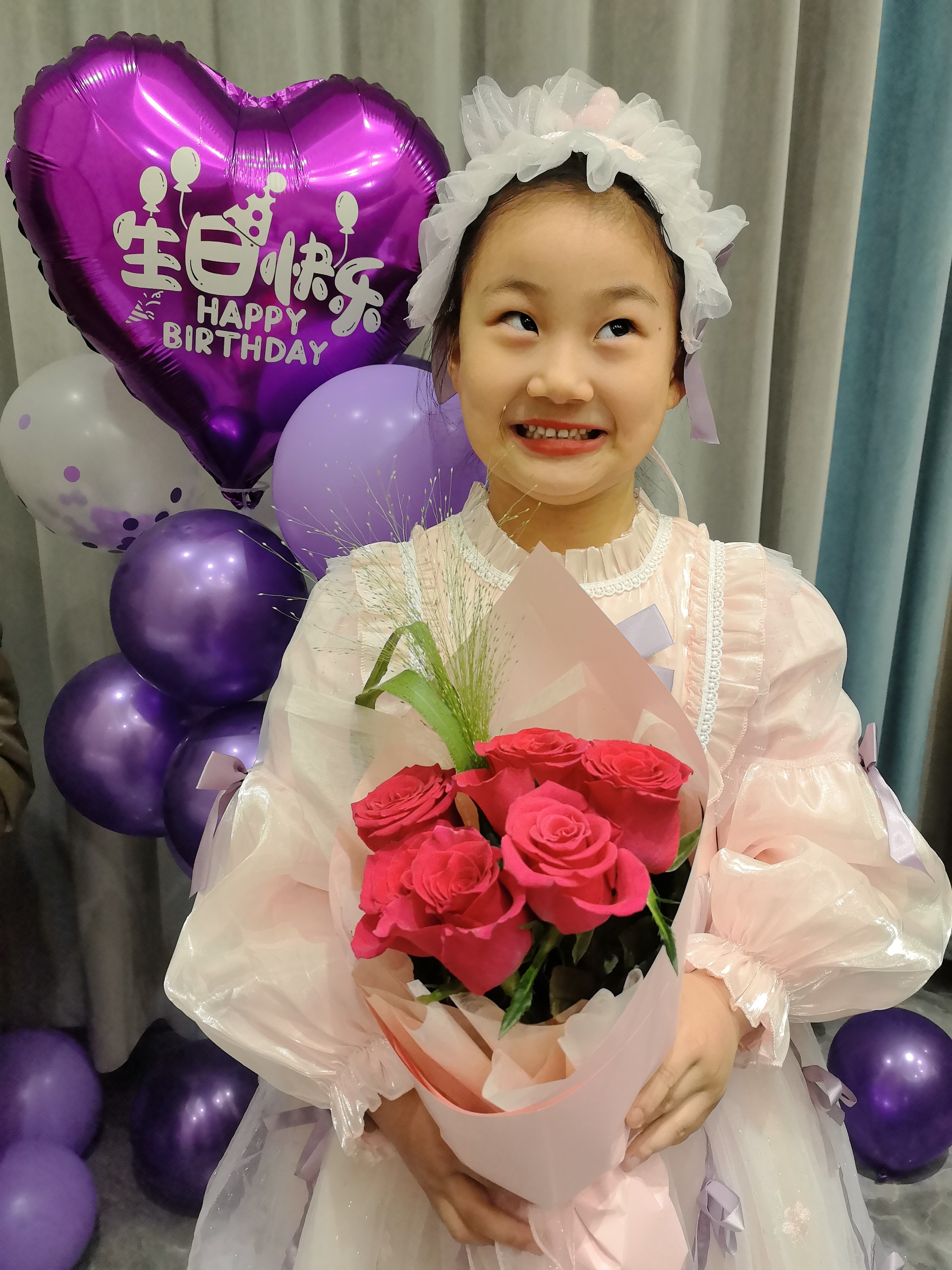 Customer photo for Pink Long-Sleeve (Hair Band Included), 130cm