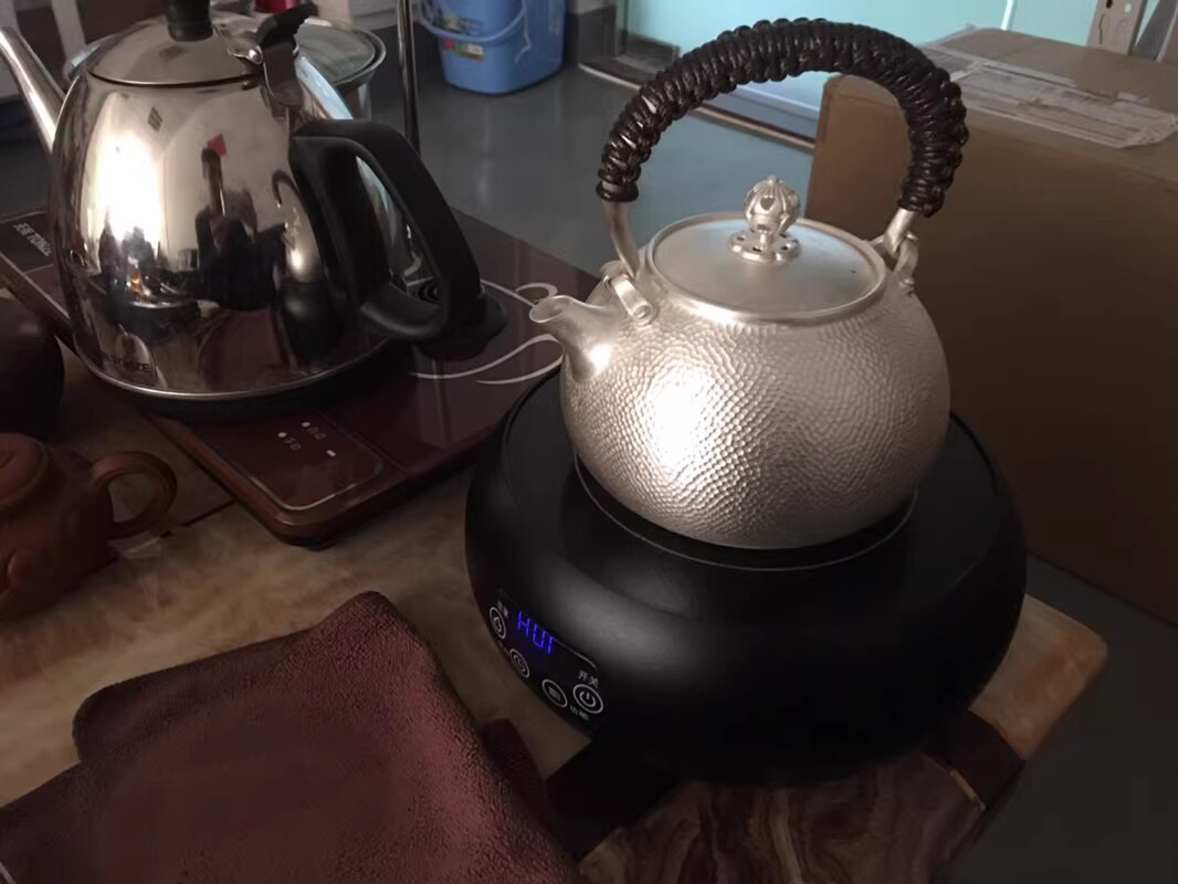 歸銀堂純銀手工燒水壺日本銀器泡茶茶具中式提樑防燙-Taobao-Tmall