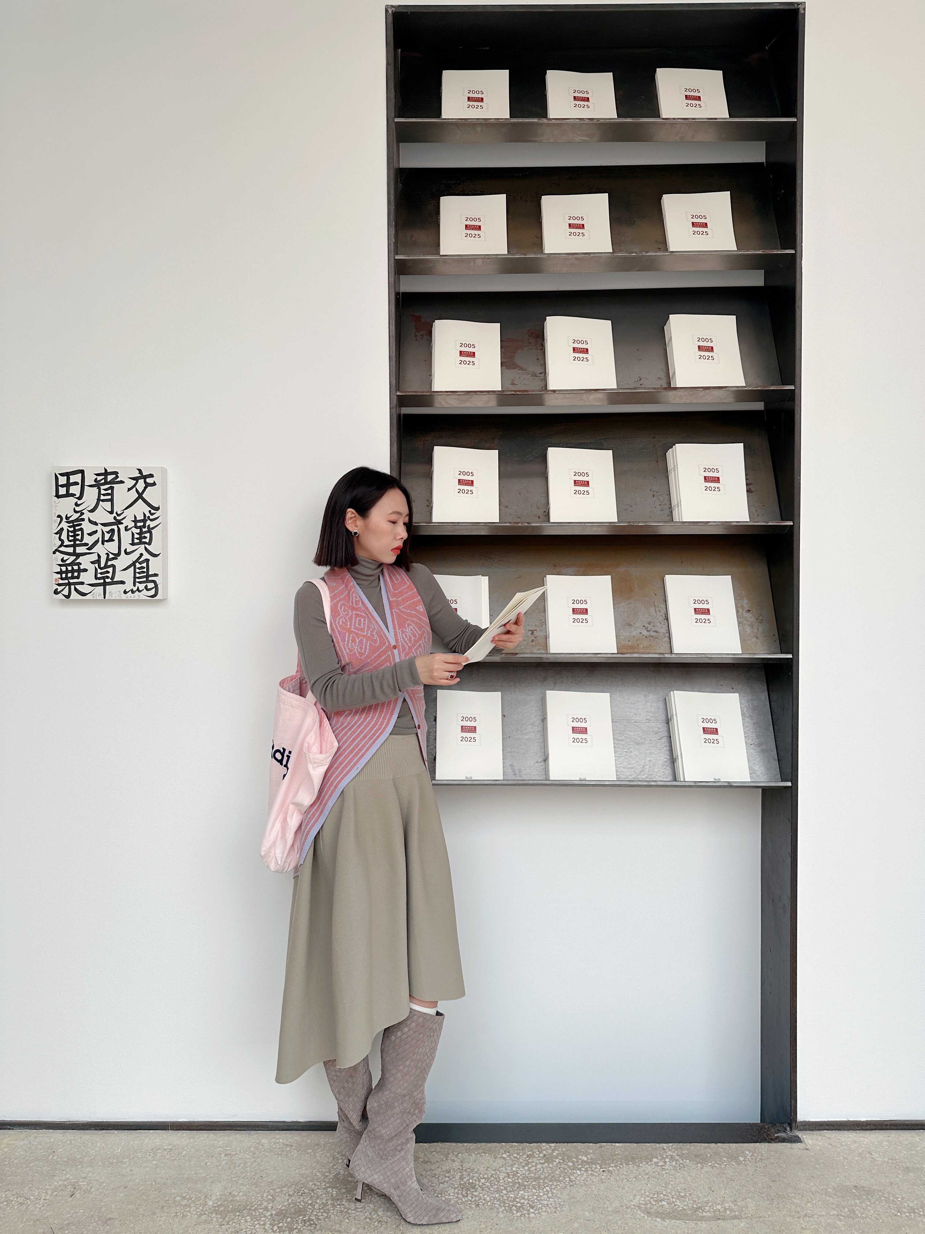 Le' Murmure冬季时尚羊反绒长筒靴堆堆设计慵懒随性 高跟拉长腿部比例