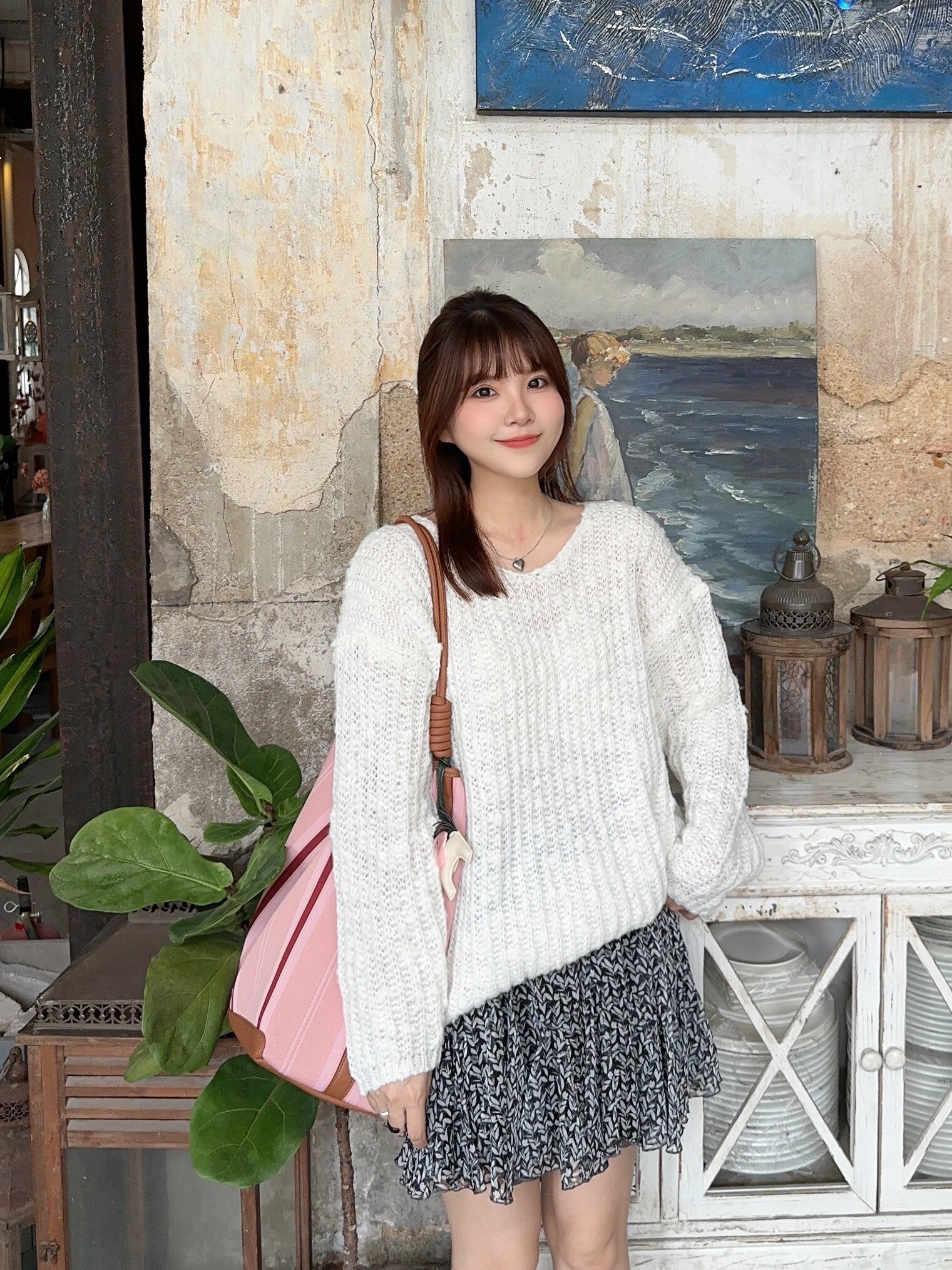 ELLE夏季法式碎花伞裙A字版型遮肉显瘦 碎花图案清新浪漫小众设计别致不撞款