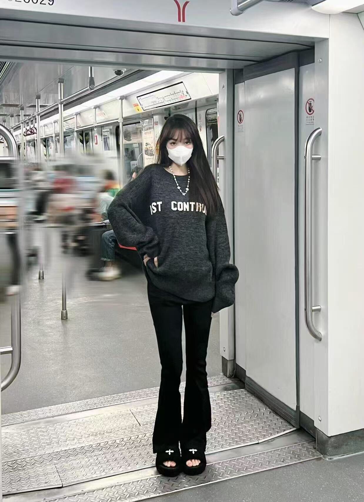 猫人春夏微喇瑜伽裤 弹力收腹提臀薄款防晒微喇裤脚修饰腿型更显直