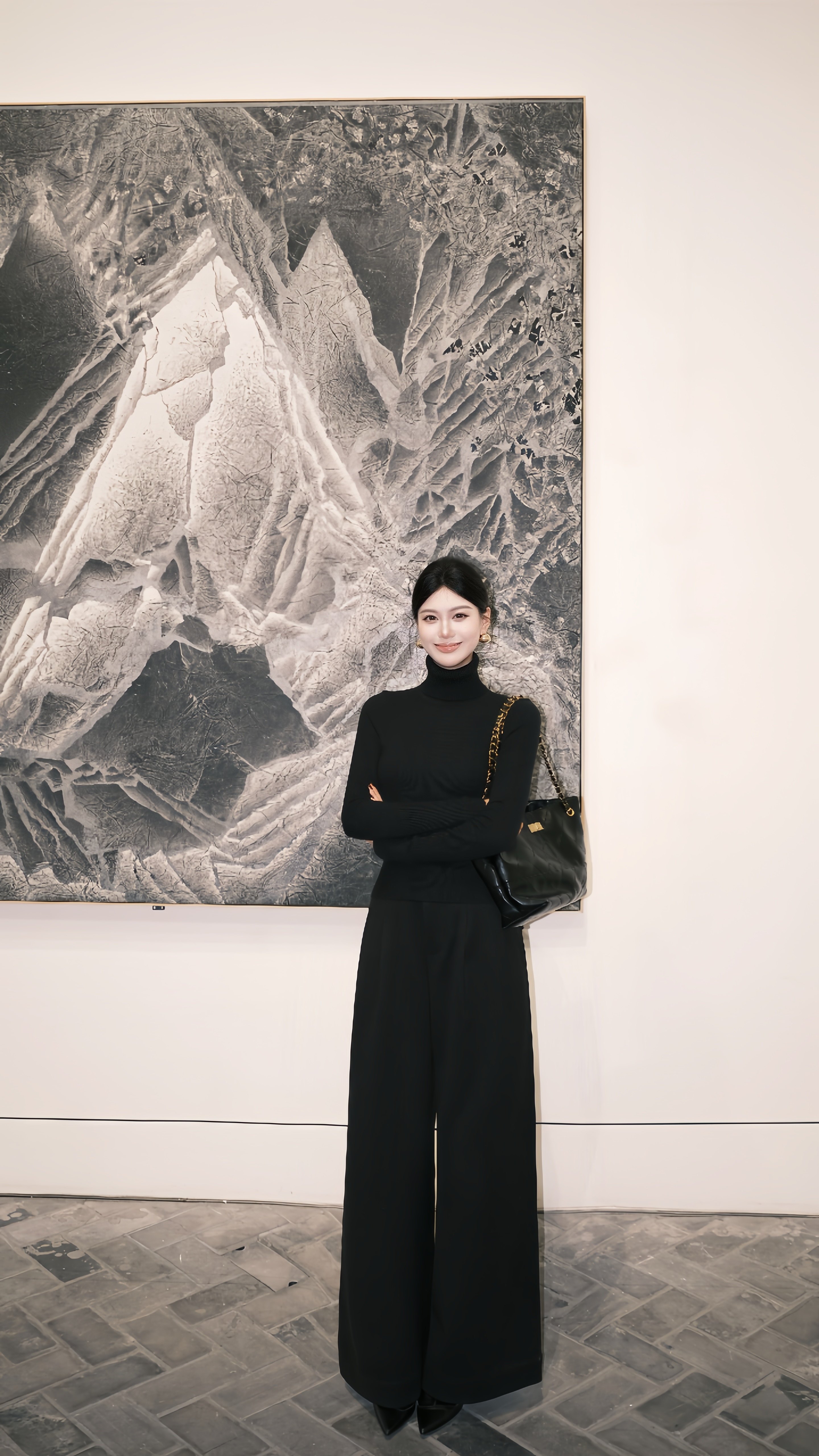 KENABSTUDIO春夏灰色阔腿西装裤 宽松垂感面料舒适有型