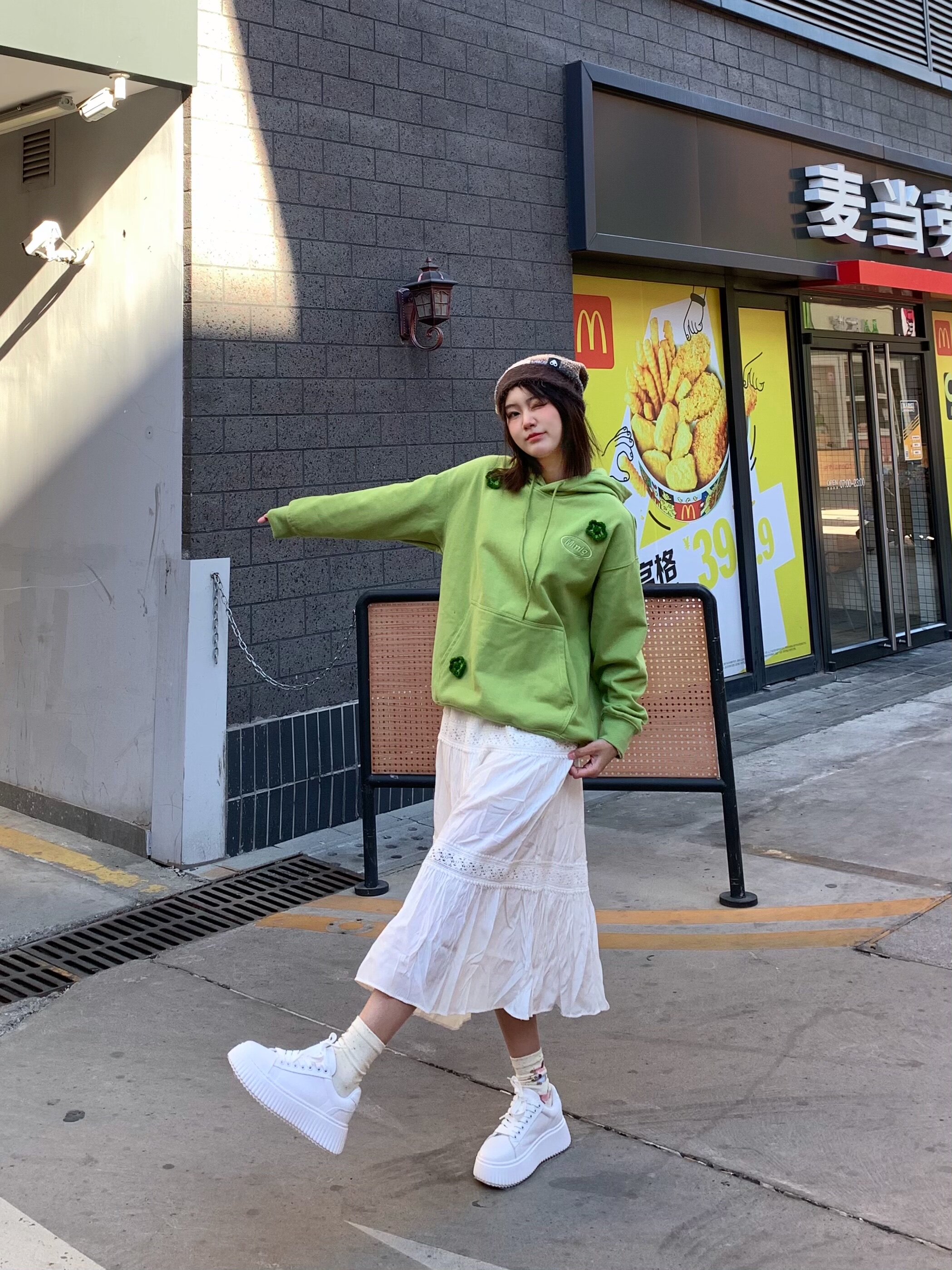 Nine West玖熙春季厚底小白鞋,饼干鞋设计4-5.5cm增高小个子福音