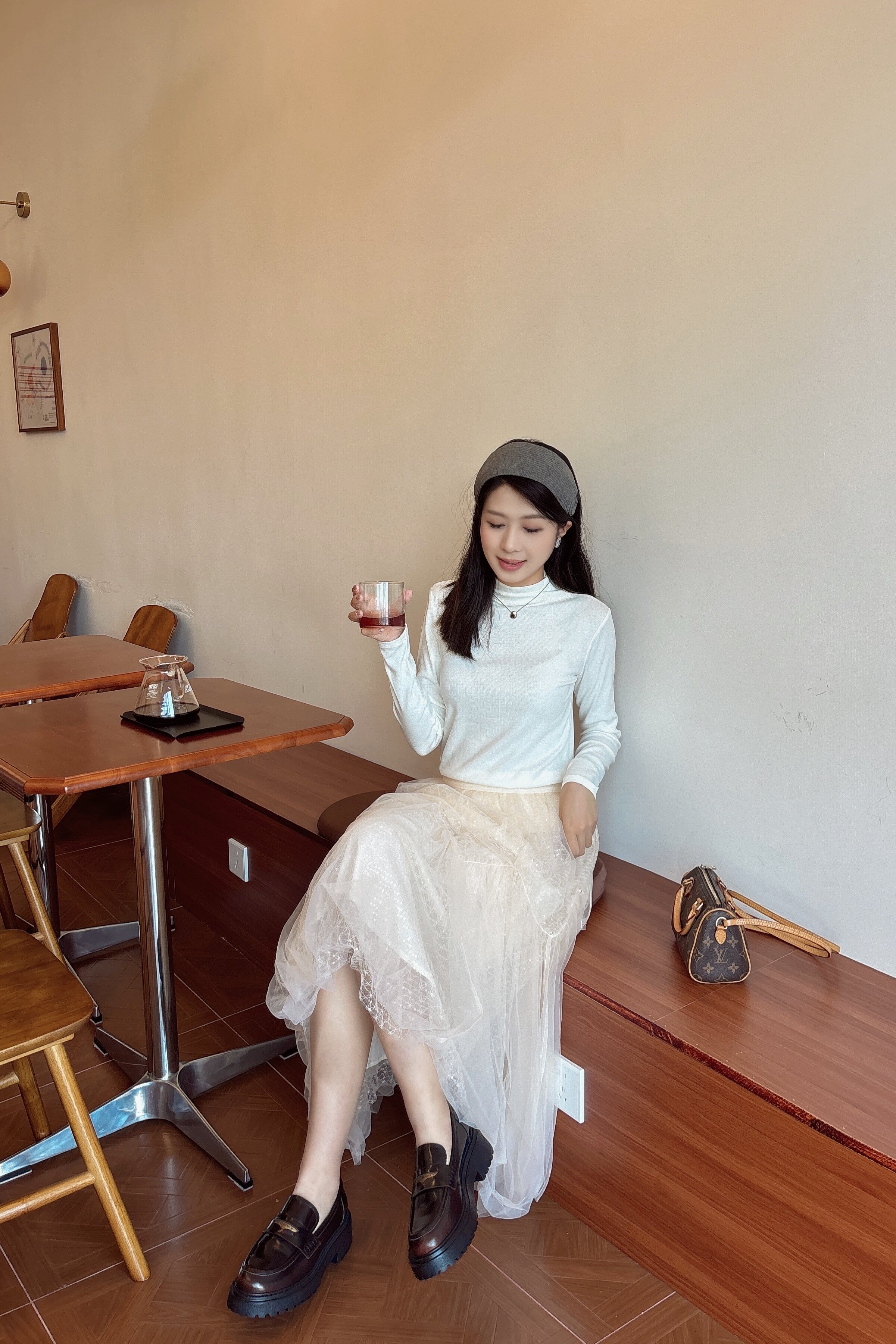 田曦薇同款百丽海鸥乐福鞋2.0 厚底增高设计拉长比例 真皮材质柔软亲肤