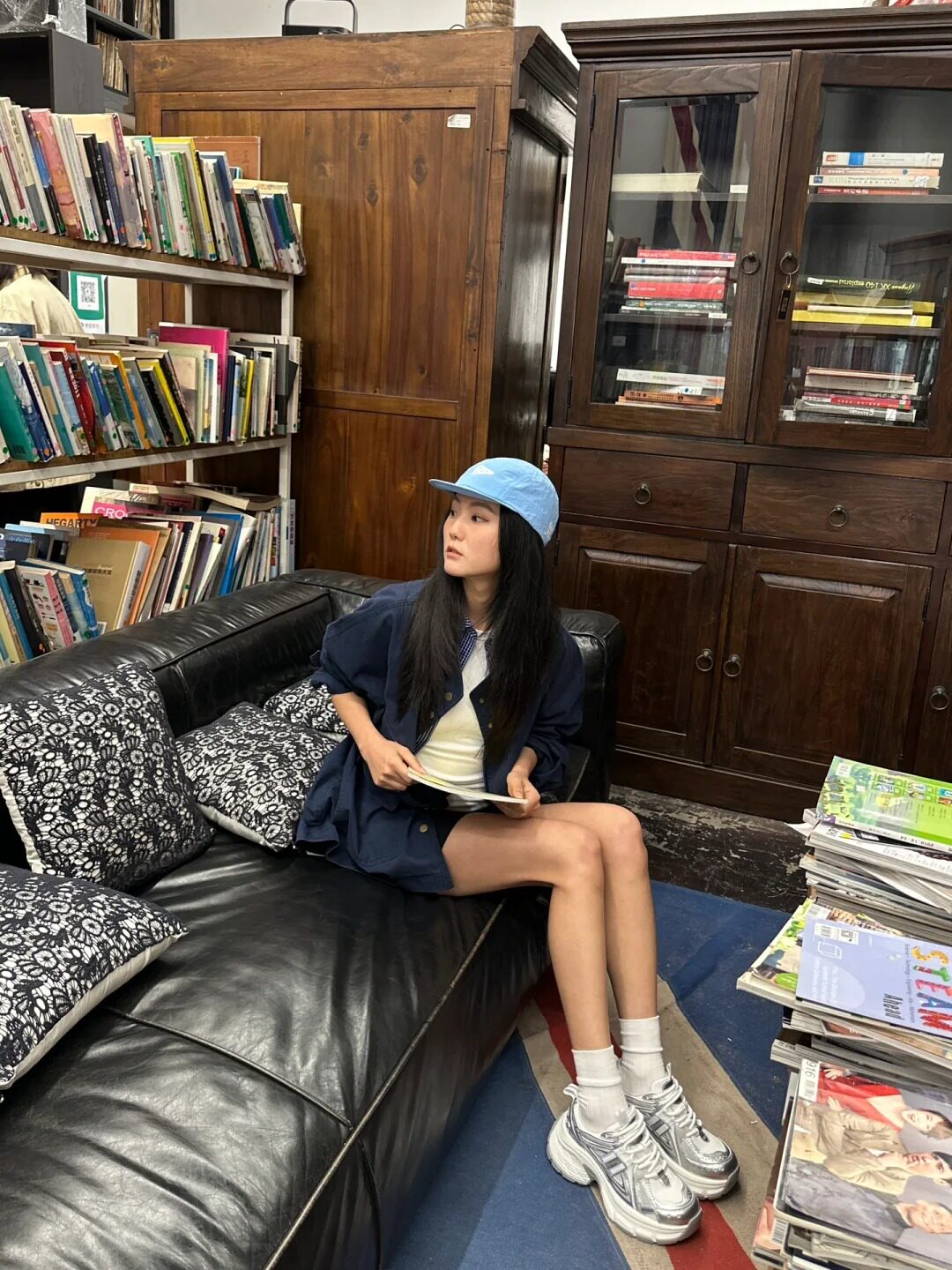 张凌赫同款百丽蓝鲸老爹鞋 灰色网面透气舒适 厚底增高拉长比例