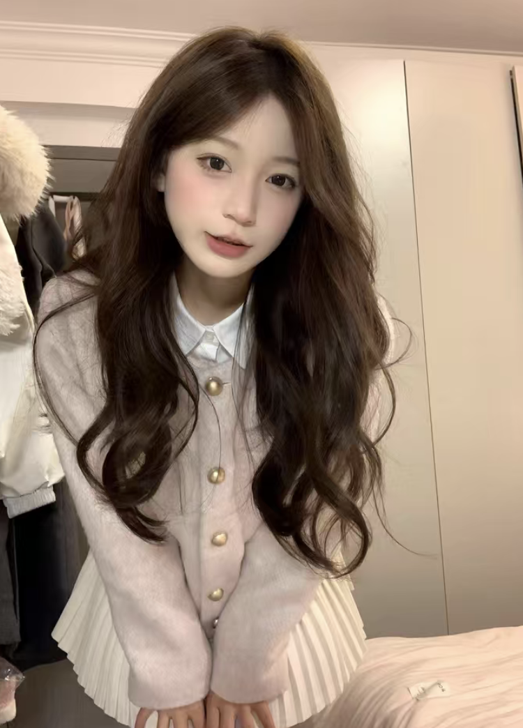 真我整顶全头套假发 大波浪卷发自然蓬松 蕾丝无痕隐形不露边 真发材质可烫染造型