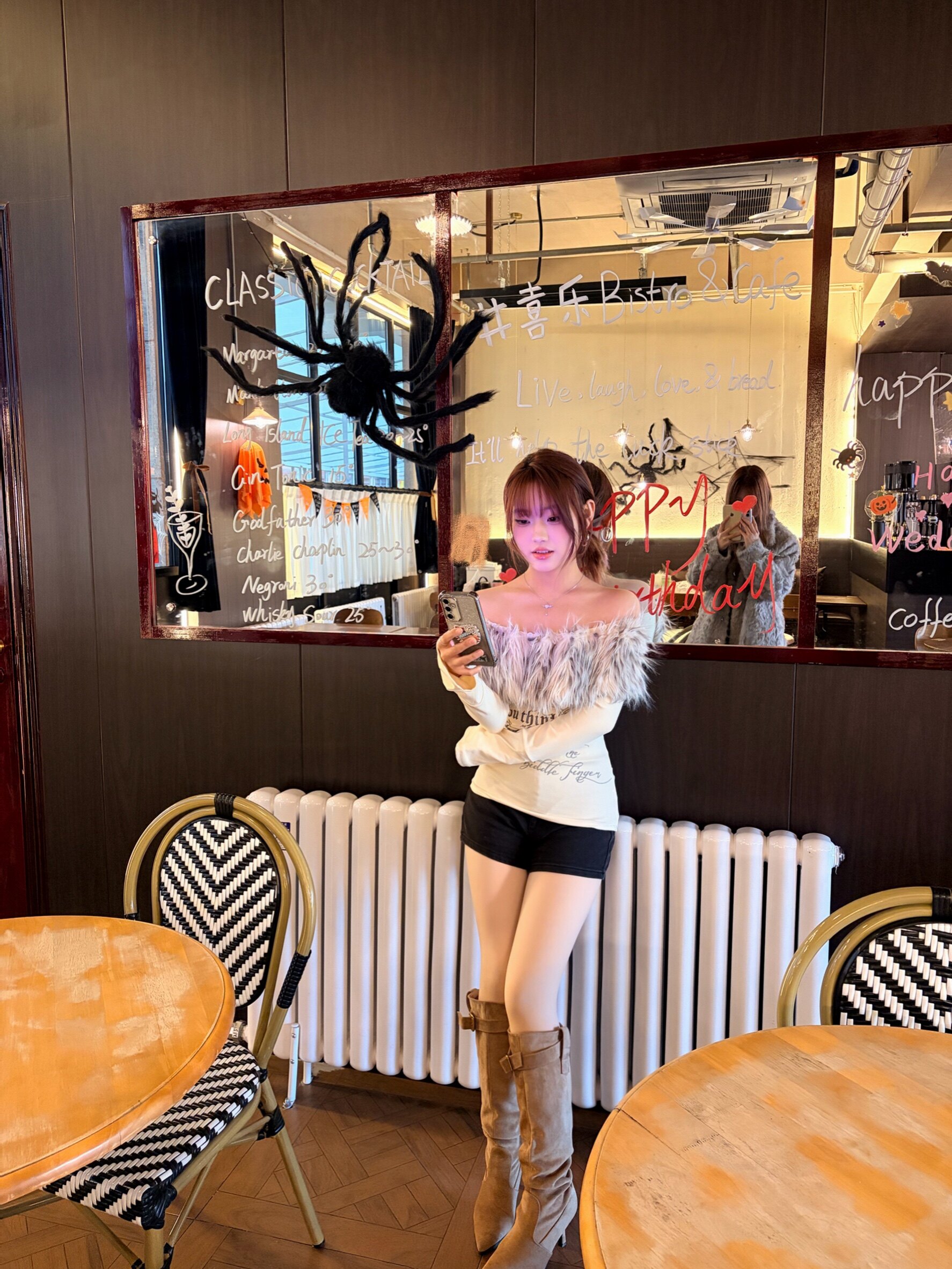 骄屿女鞋真皮尖头细跟显瘦长靴：堆堆褶皱的又甜又飒美学