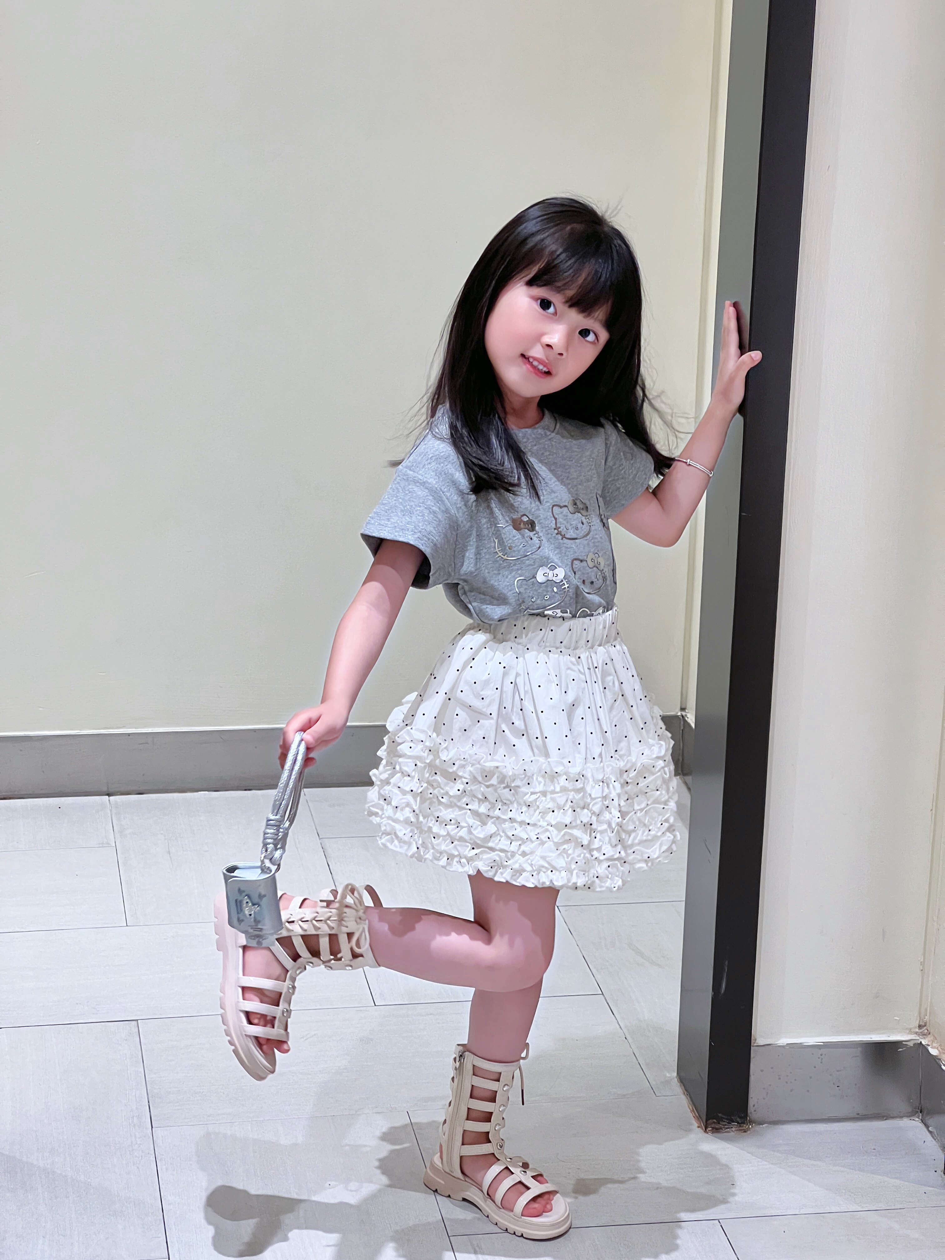 Customer photo for Grey Cat Tee, 110cm