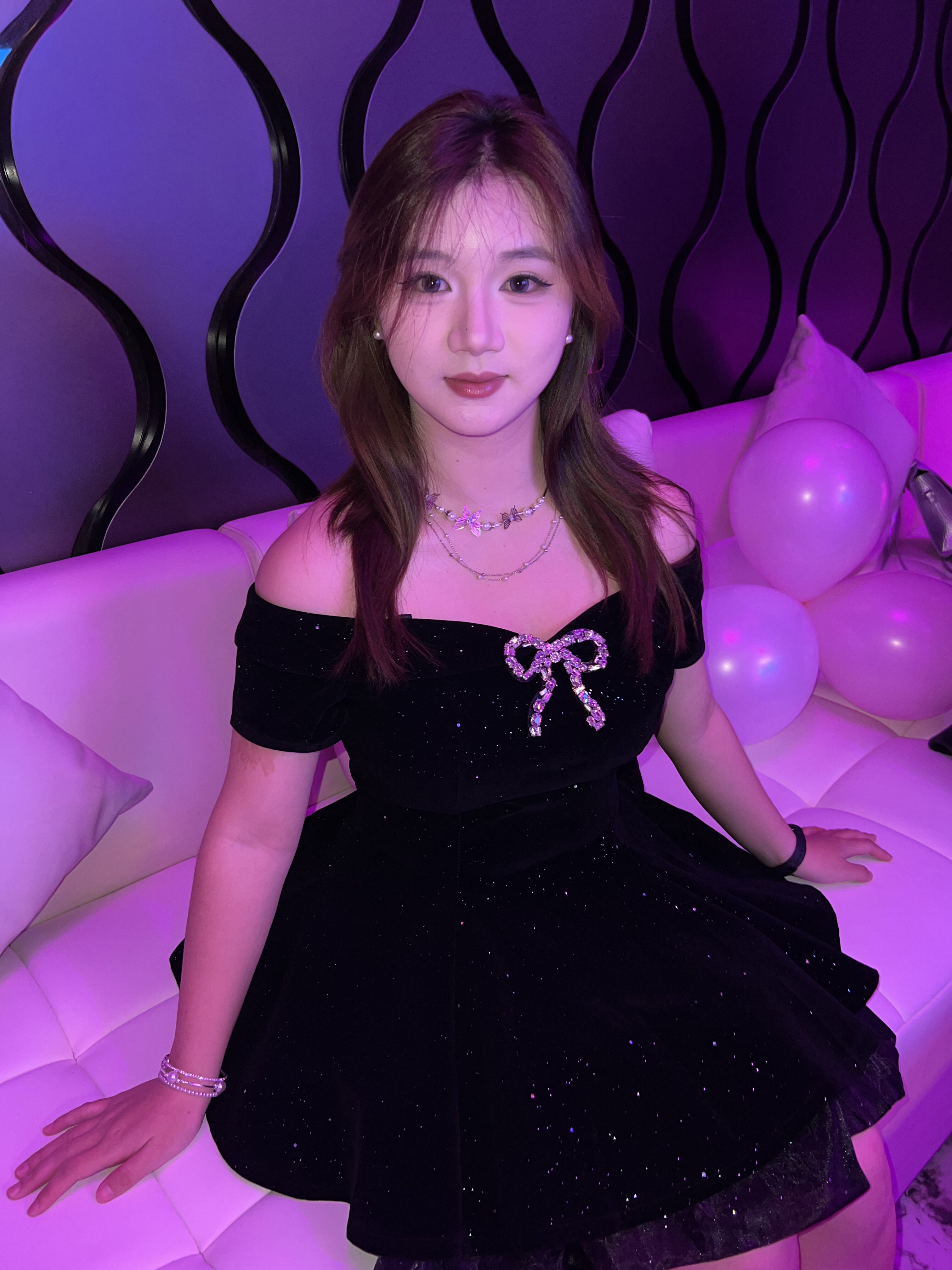 SYJ舒衣家微胖mm法式小黑裙 蓬蓬裙摆遮肉显瘦 收腰设计勾勒腰线生日礼服