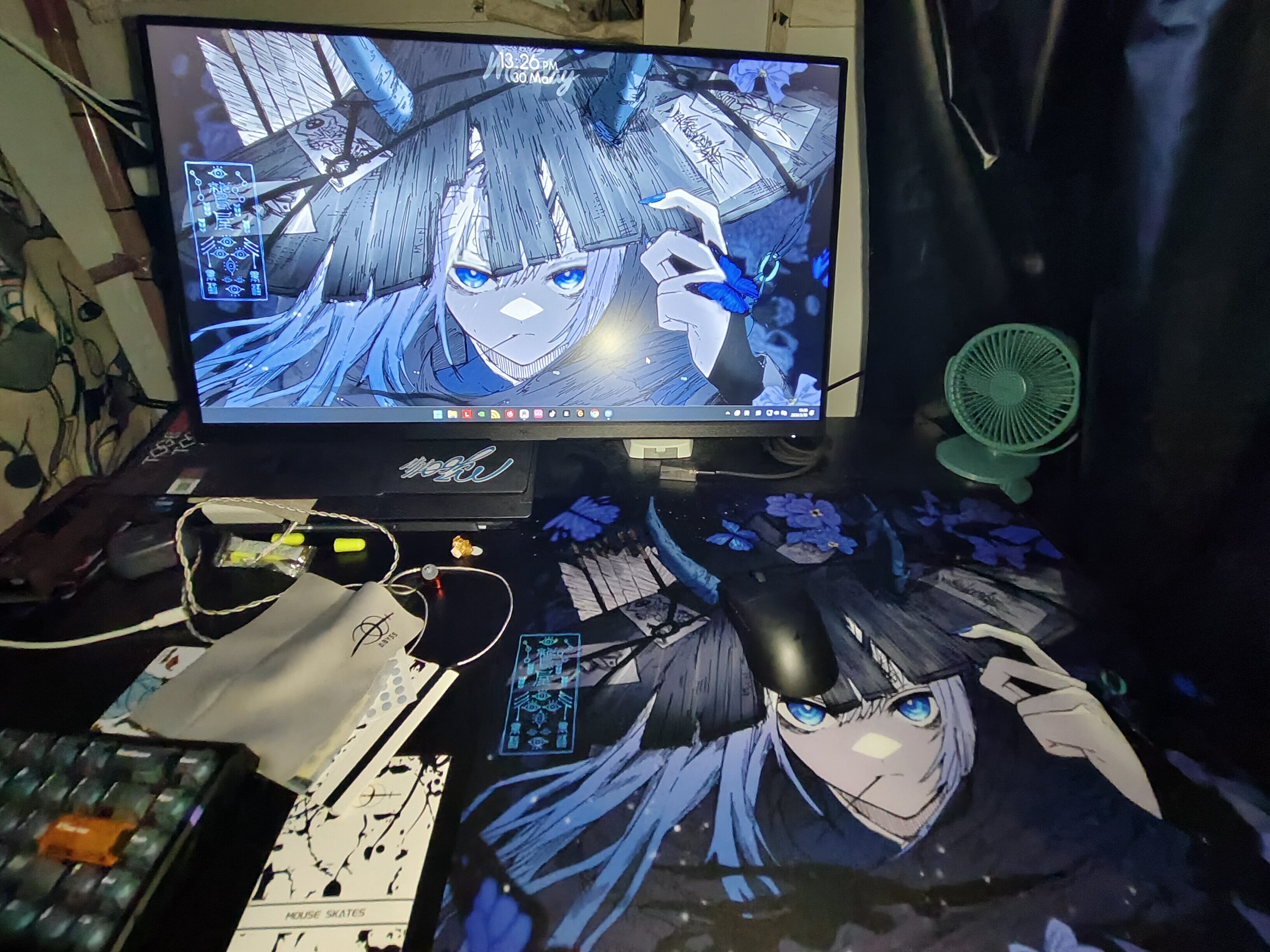 AbyssGaming【嵐玉】2MM厚2.5D倒角塗層速度玻璃滑鼠墊-淘寶Taobao | 天