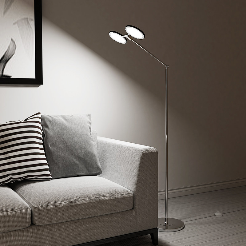 Eye care Reading floor lamp Creative LED Living room Bedroom Book room bedside Nordic ins wind super bright double headroom light