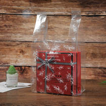 New natural flower series soft fully transparent horse bag bread milk tea bag 50 plastic hand-held shopping bag