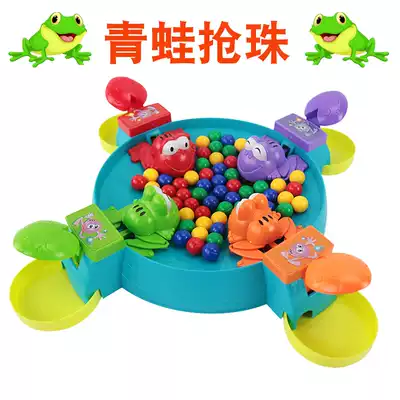 4 frogs eat beans and trembles with parent-child interactive toys large desktop grab beads bean game