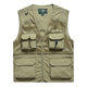摄影马甲男户外钓鱼旅游登山背心v领宽松大码多袋工装男马夹薄款