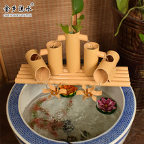 Fish tank filter stone trough decoration landscape fountain oxygen enrichment ornaments PVC plastic bamboo tube bamboo water flow device