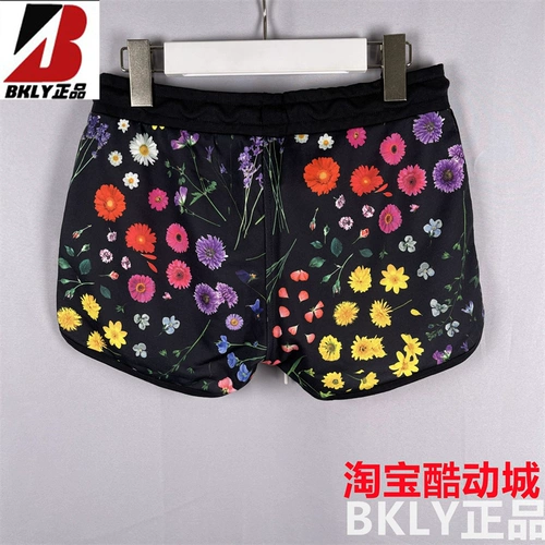 Adidas, спортивные дышащие шорты для отдыха, для бега, в цветочек