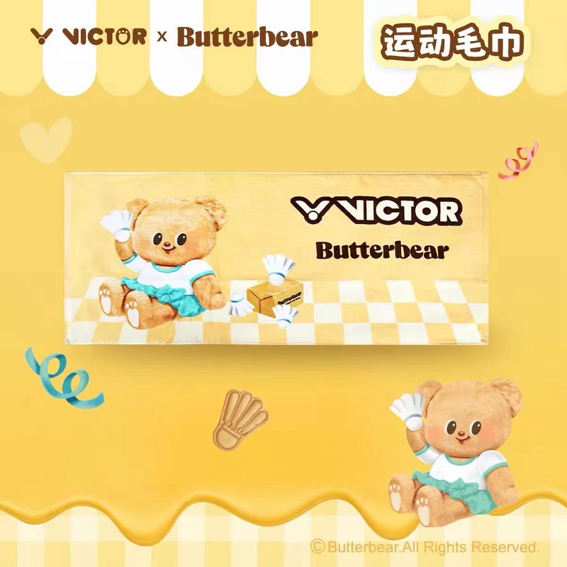 Victor Victory Sports Towel Butter Bear Victory Collaboration Professional Pure Cotton Sweat Towel Tw2608Btb