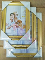 Simple and fresh small golden edge photo frame Glass photo frame table hanging wall 6 inch photo frame 7 inch 8 inch 10 inch 12 inch photo frame