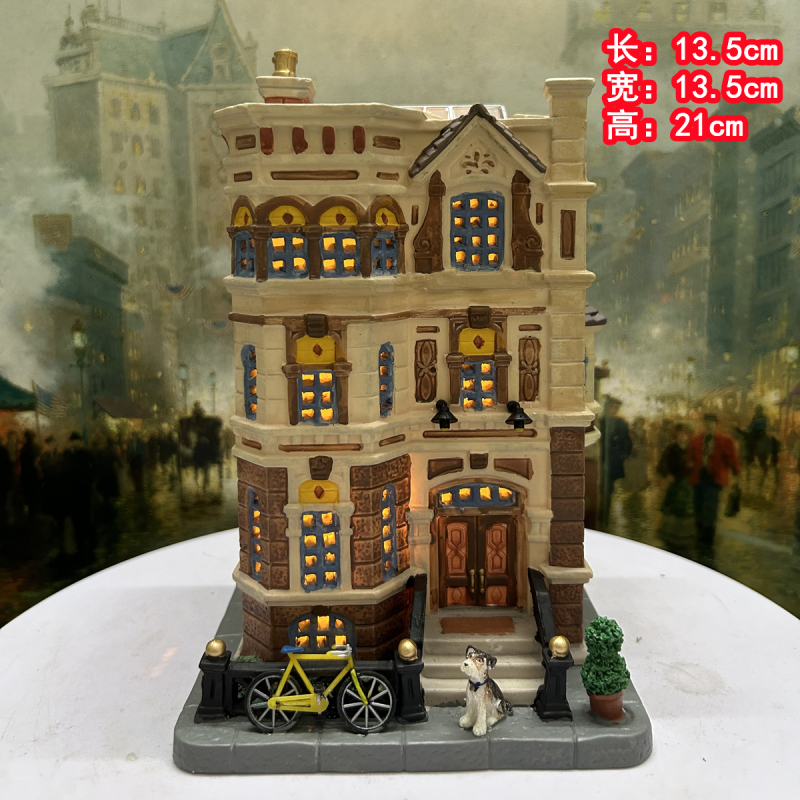 Foreign Trade Export Hand-Painted Ceramic House European Building Scene Home Decoration Ornaments Christmas Decorations
