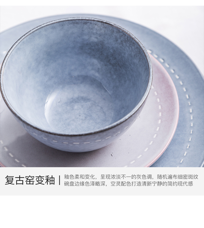 Japanese and wind crockery bowl rainbow such to use single only 0 flat the individuality creative dishes side dishes