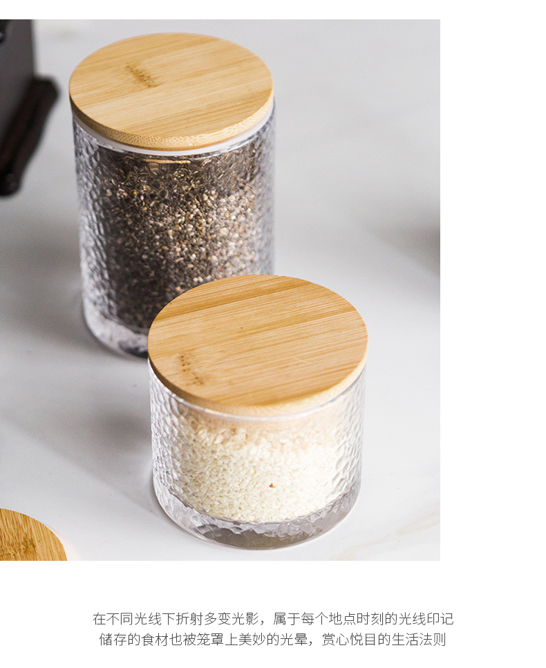 Porcelain soul snack jars, glass storage jar of northern wind food the receive dried fruit tea coffee beans seal GuanPing son