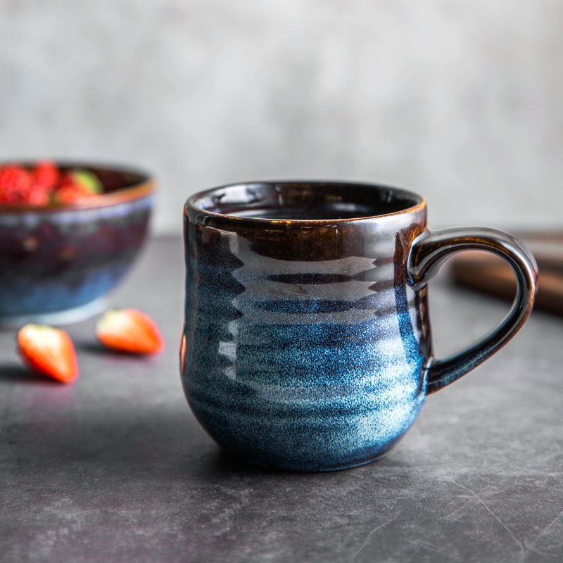 Porcelain soul creative variable glaze breakfast tray plates of household ceramics tableware restoring ancient ways round flat steak dinner plate