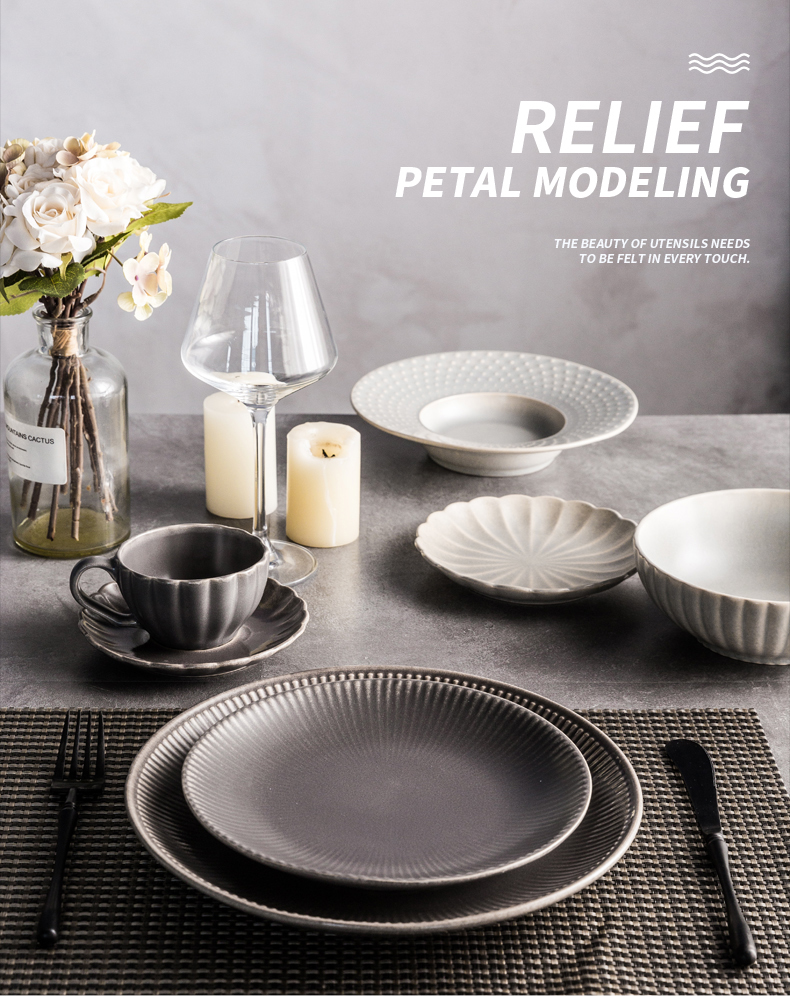 Porcelain soul Nordic shallow steak ceramic dish dish dish dish dish plates all the cake plate of pasta dish food dish