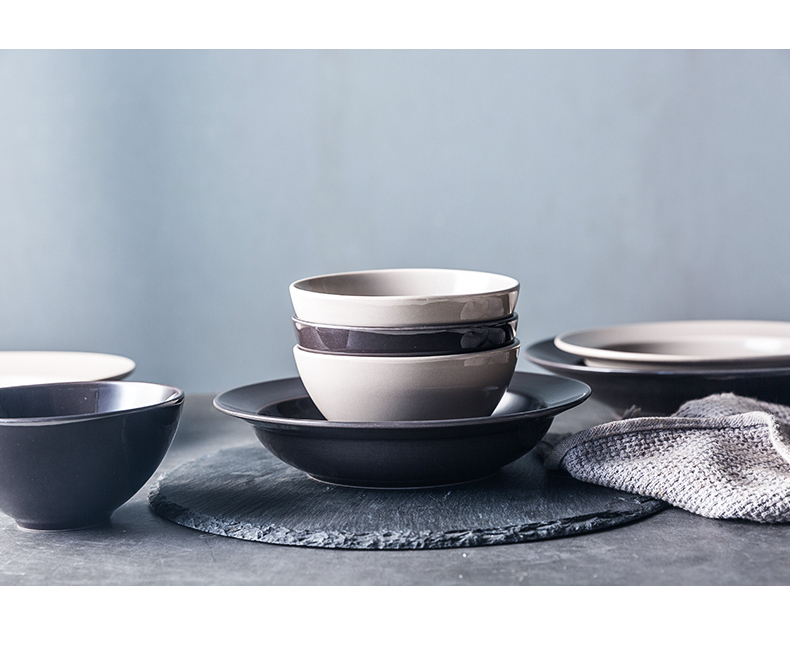 Soul porcelain tableware ceramic bowl home eating spaghetti dinner couples children small bowl soup bowl noodles bowl soup bowl