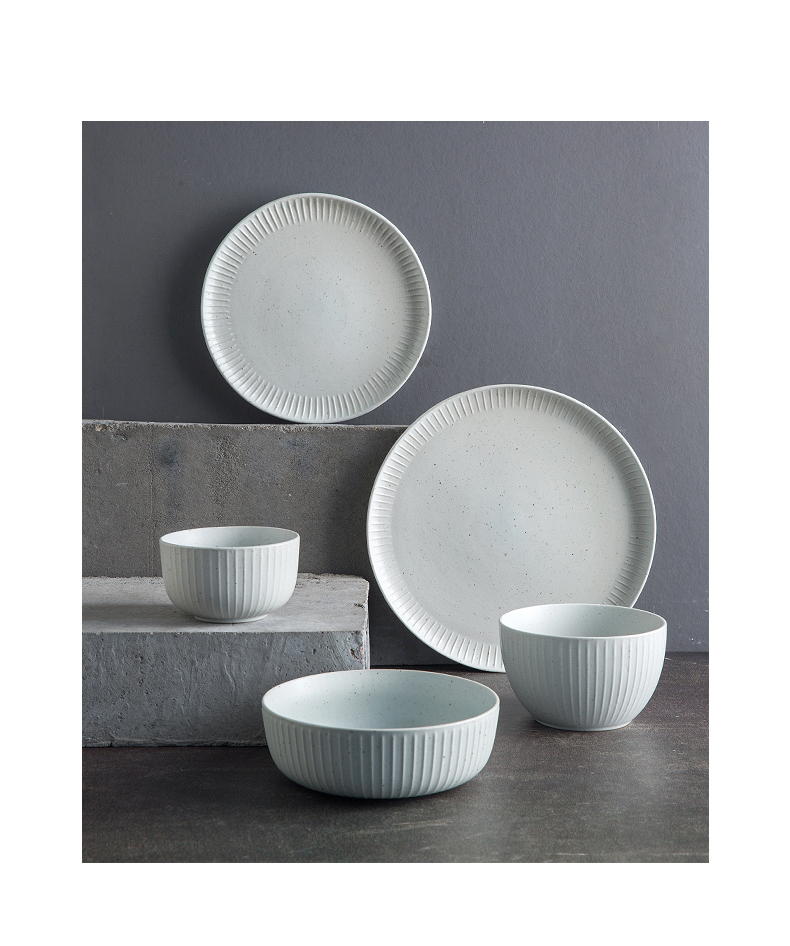 Porcelain soul Nordic ceramic tableware dishes flavor adjustment job 0 flat the salad bowl of soup bowl rainbow such use dinner plate