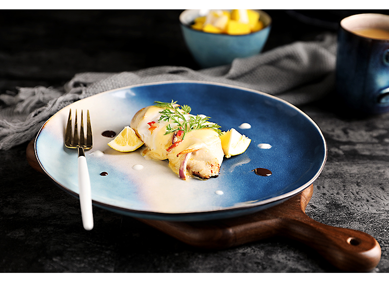 The Nordic plate creative dish beefsteak ceramic household creative breakfast dish plate plate plate