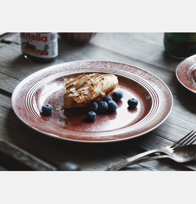 Porcelain soul steak dishes, creative household ceramic dish dish dish retro western - style food tableware flat decorative plate dinner plate