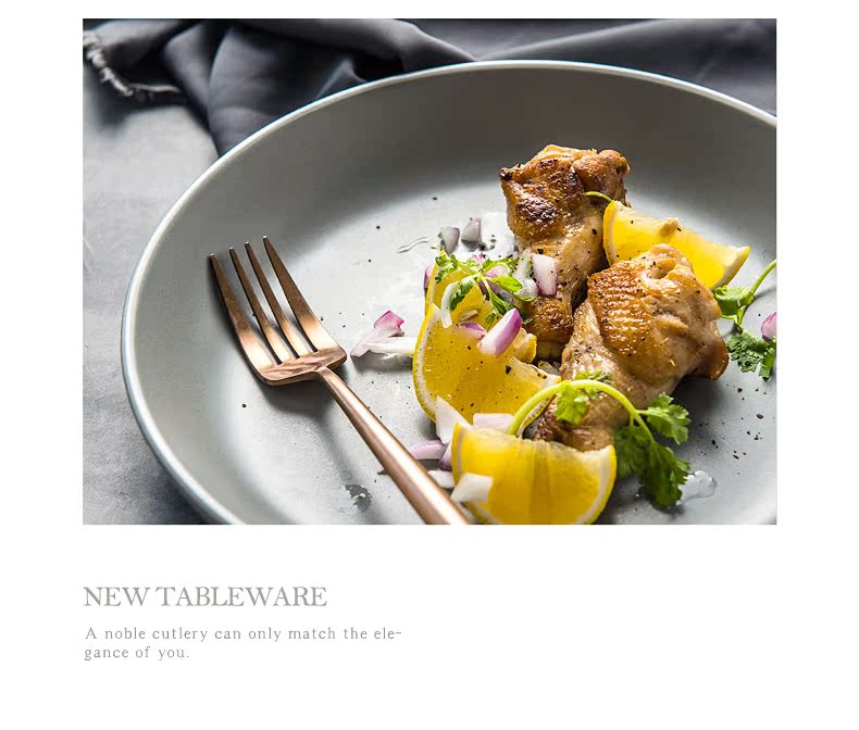 Porcelain soul northern American western food flat large plate of spaghetti shallow dish dumpling soup fruit dishes