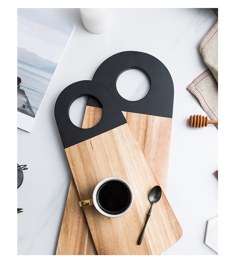 Porcelain soul home countertops chopping board, bamboo glue plate small acacia wood cutting board face plate cutting board, fruit chopping block