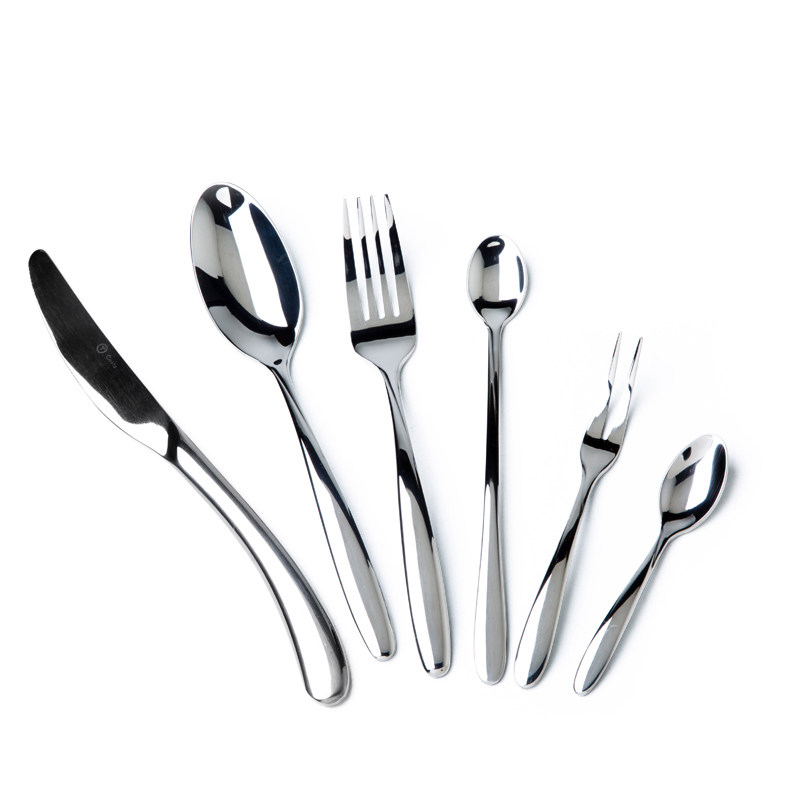 Porcelain soul stainless steel tableware ceramics beefsteak plate disc suit western food knife and fork two - piece steak knife and fork spoon