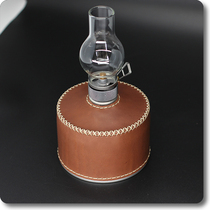 Gas tank leather cover first-layer cowhide hand-stitched for use with outdoor ambient lights