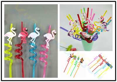 DIY art soft rubber straws for Internet celebrity unicorns, milk tea, juice drinks, party straws, festival decorations
