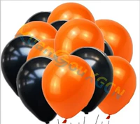 Черный оранжевый воздушный шар, 100 шт, 10 дюймов