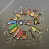 Ретро силиконовые музыкальные инструменты, брелок, сувенир