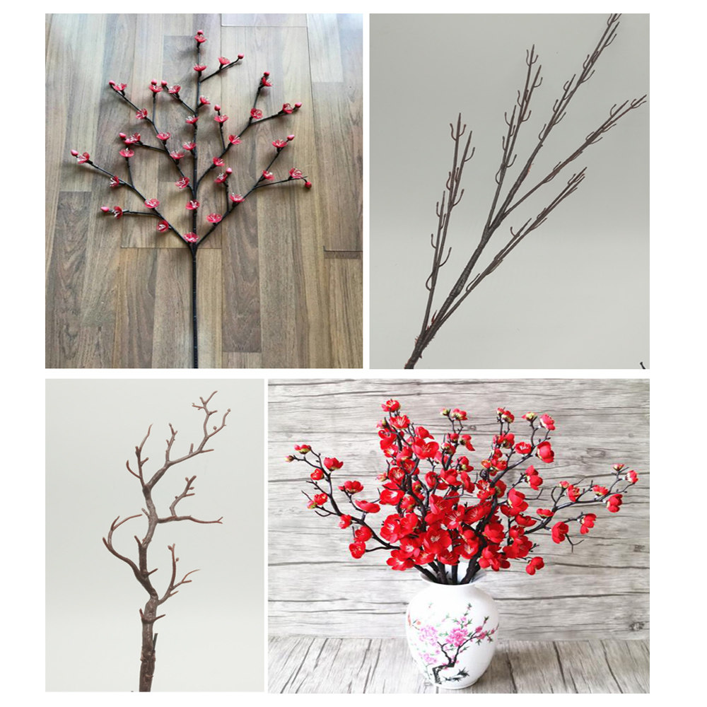 East Fence Flower Material Silk Stocking material Multi-functional bar Cherry Blossom Rod emulated Rameplum Plum Stem Peach Blossom Pole
