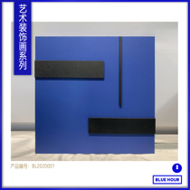 (Blue Time) Art Modern Decoration Painting-Like Inter-Board Klein Blue Mural Color Block Abstract Solid Hung Painting