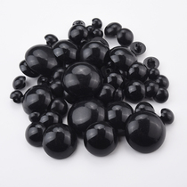 Button round black mushroom button animal bear nose handmade DIY eyeball material Doll Doll eye buckle