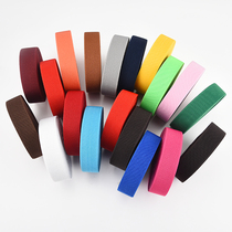 Color wide elastic band wide thick twill stretch elastic belt rubber band flat clothing accessories pants belt Black