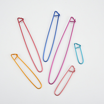 Knitting tool color pin aluminum alloy material sweater knitting anti-buckle sweater needle tool sweater button